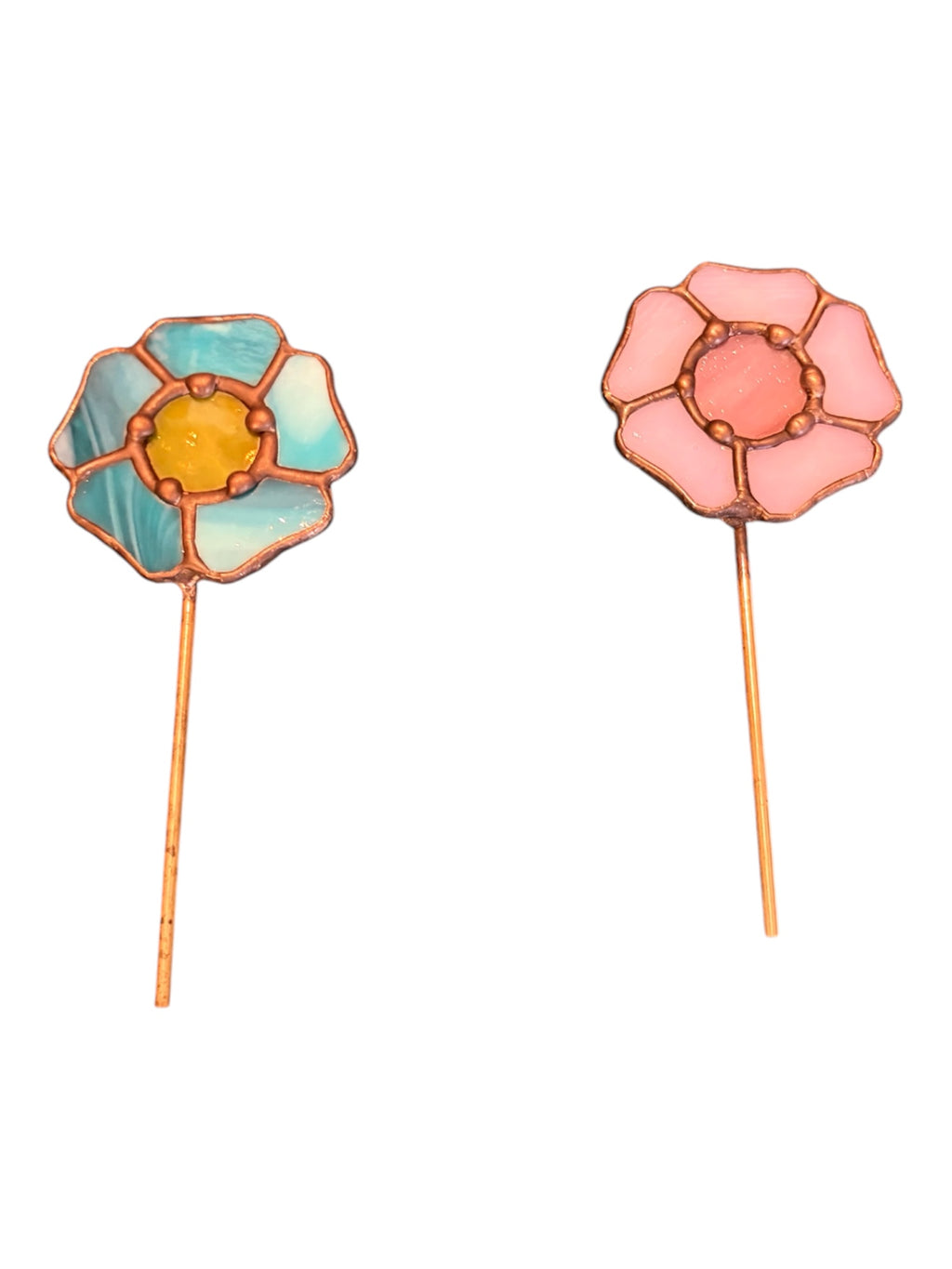 selection of stained glass flowers