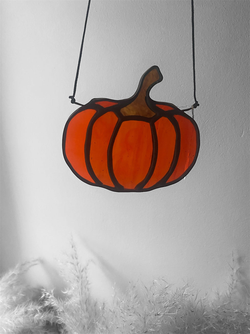 stained glass pumpkin